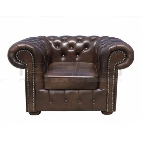 Fotel Chesterfield Classic w skórze