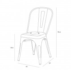 Krzesło Paris  Antique Inspirowane Tolix