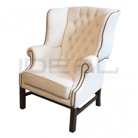 Fotel Uszak Chesterfield Lord Skóra