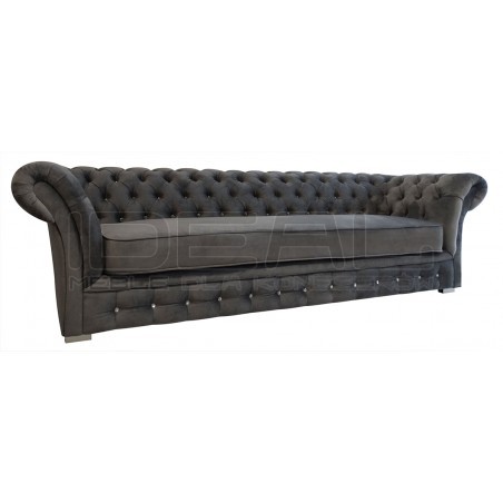 Sofa Chesterfield Femmediva Plus z kryształkami 4 os.