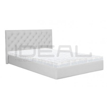 Łóżko Chesterfield Classic z pojemnikiem i podnoszonym stelażem skóra 140x200