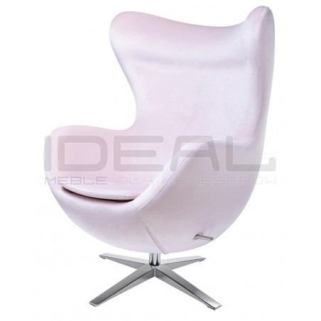 Fotel inspirowany projektem Egg szeroki velvet (tkanina welur)