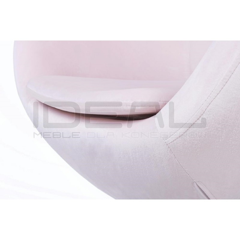 Fotel inspirowany projektem Egg szeroki velvet (tkanina welur)