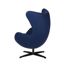 Fotel Egg classic wełna czarna podstawa