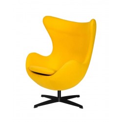 Fotel Egg classic wełna czarna podstawa