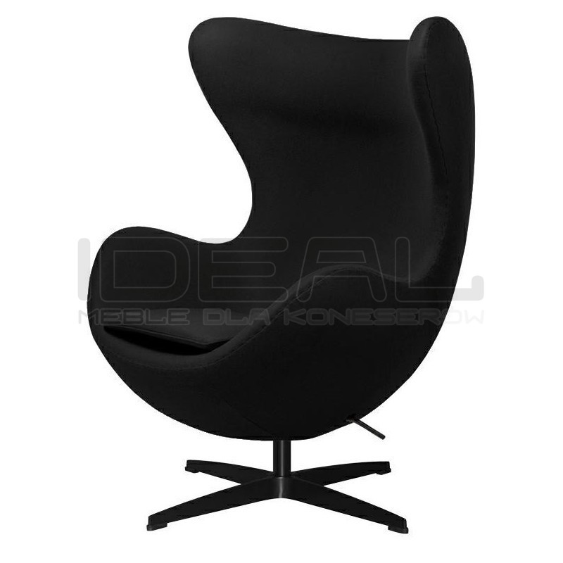 Fotel Egg classic wełna czarna podstawa
