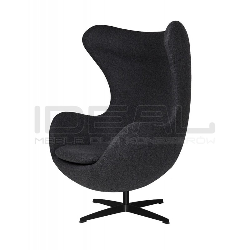 Fotel Egg classic wełna czarna podstawa