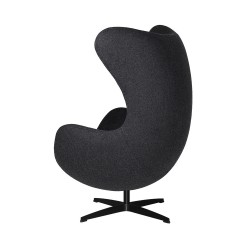 Fotel Egg classic wełna czarna podstawa