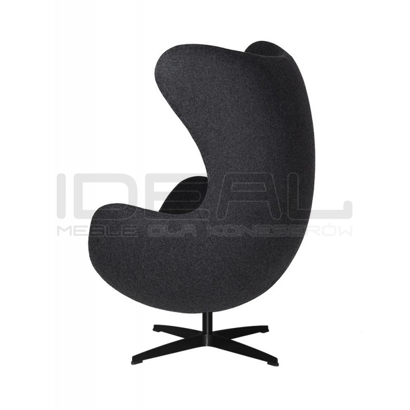 Fotel Egg classic wełna czarna podstawa
