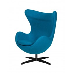 Fotel Egg classic wełna czarna podstawa