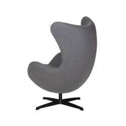 Fotel Egg classic wełna czarna podstawa
