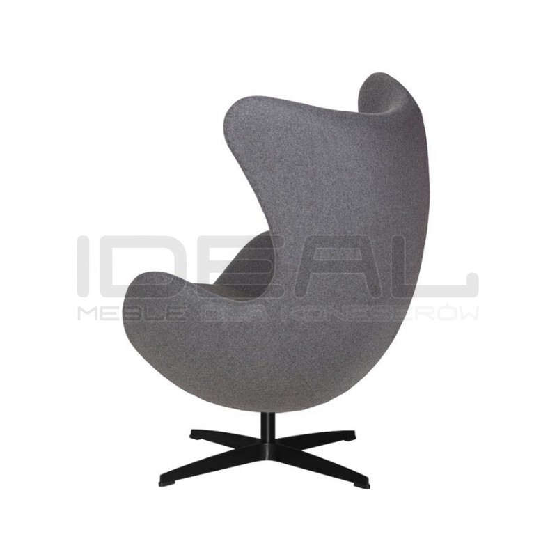 Fotel Egg classic wełna czarna podstawa