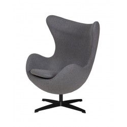 Fotel Egg classic wełna czarna podstawa