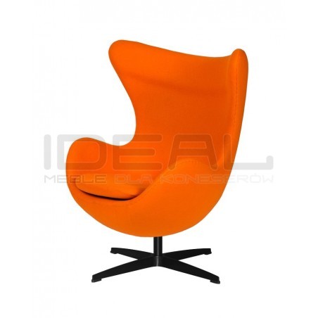 Fotel Egg classic wełna czarna podstawa