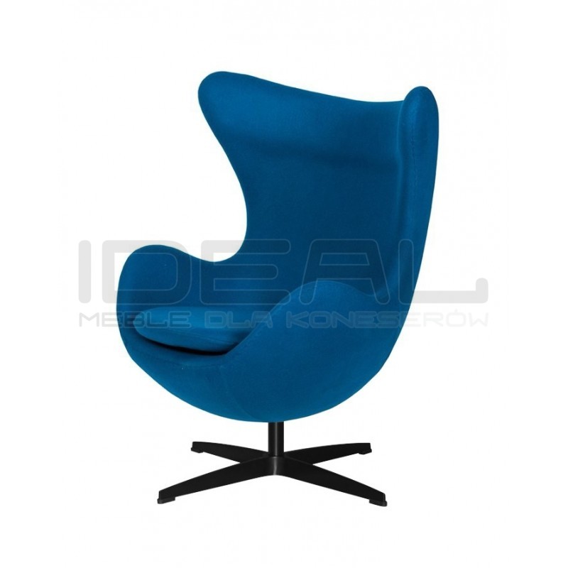 Fotel Egg classic wełna czarna podstawa