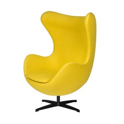 Fotel Egg classic wełna czarna podstawa