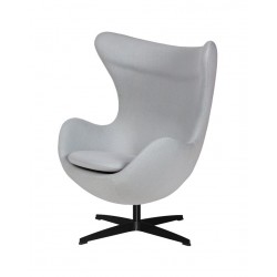 Fotel Egg classic wełna czarna podstawa