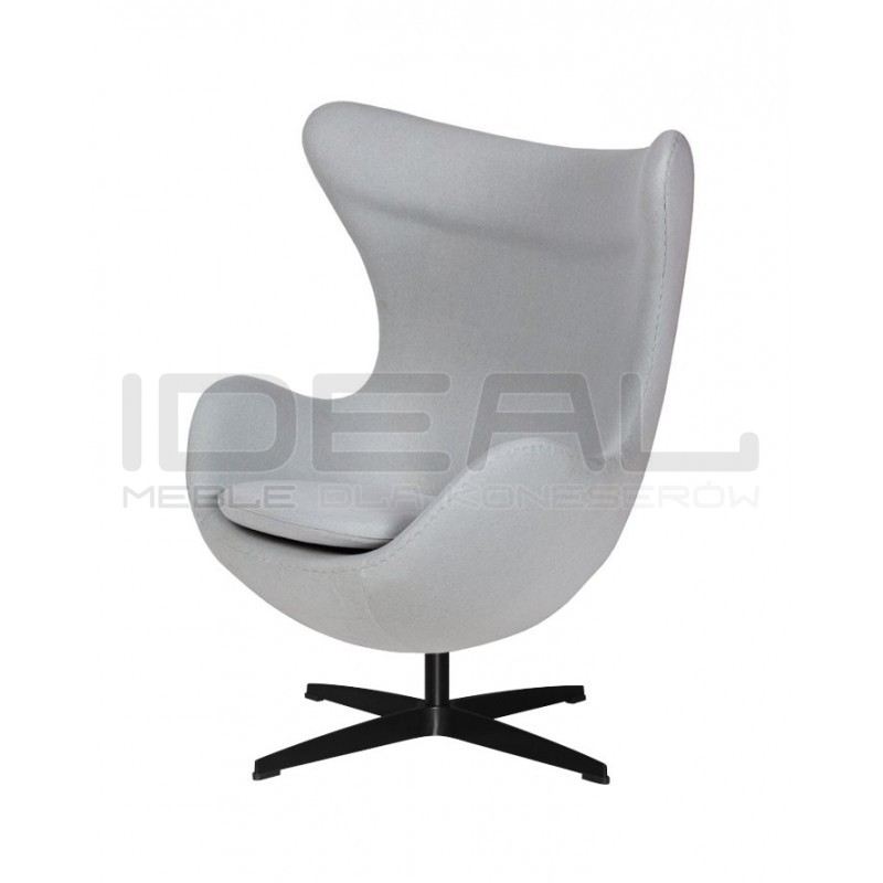 Fotel Egg classic wełna czarna podstawa