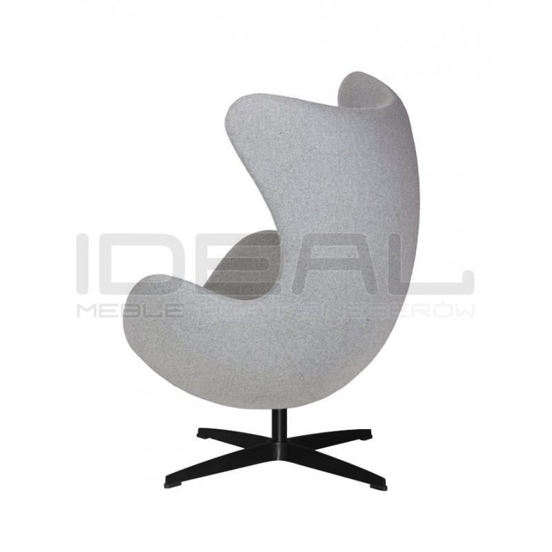 Fotel Egg classic wełna czarna podstawa