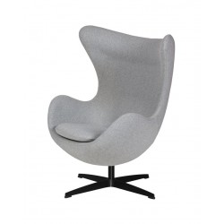 Fotel Egg classic wełna czarna podstawa