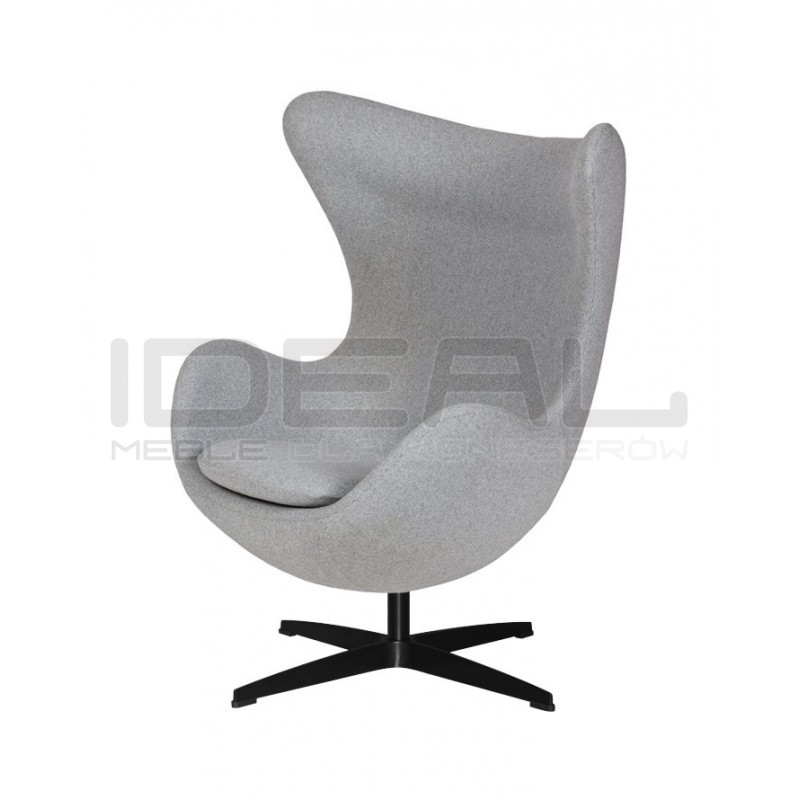 Fotel Egg classic wełna czarna podstawa