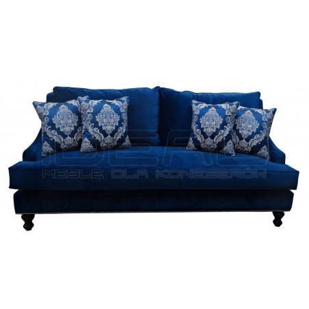 Sofa Cornflower 2 osobowa kwiaty tkanina plusz welur