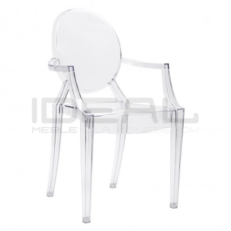 Krzesło inspirowane projektem Louis Ghost