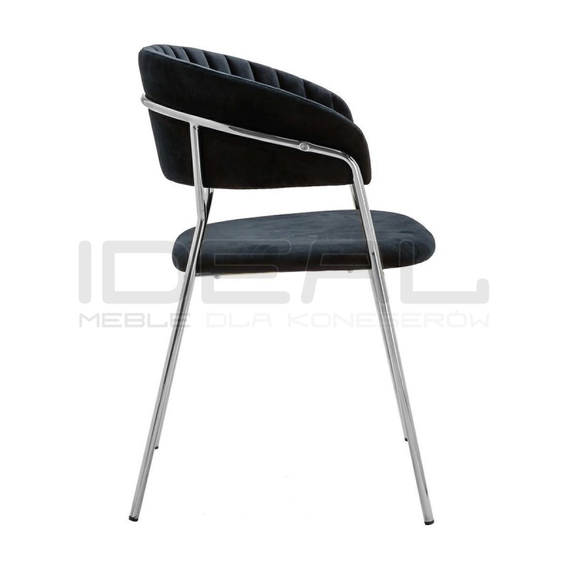 Krzesło Glamour Kubełkowe Margo chrom