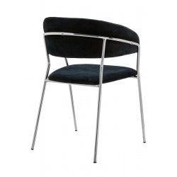 Krzesło Glamour Kubełkowe Margo chrom