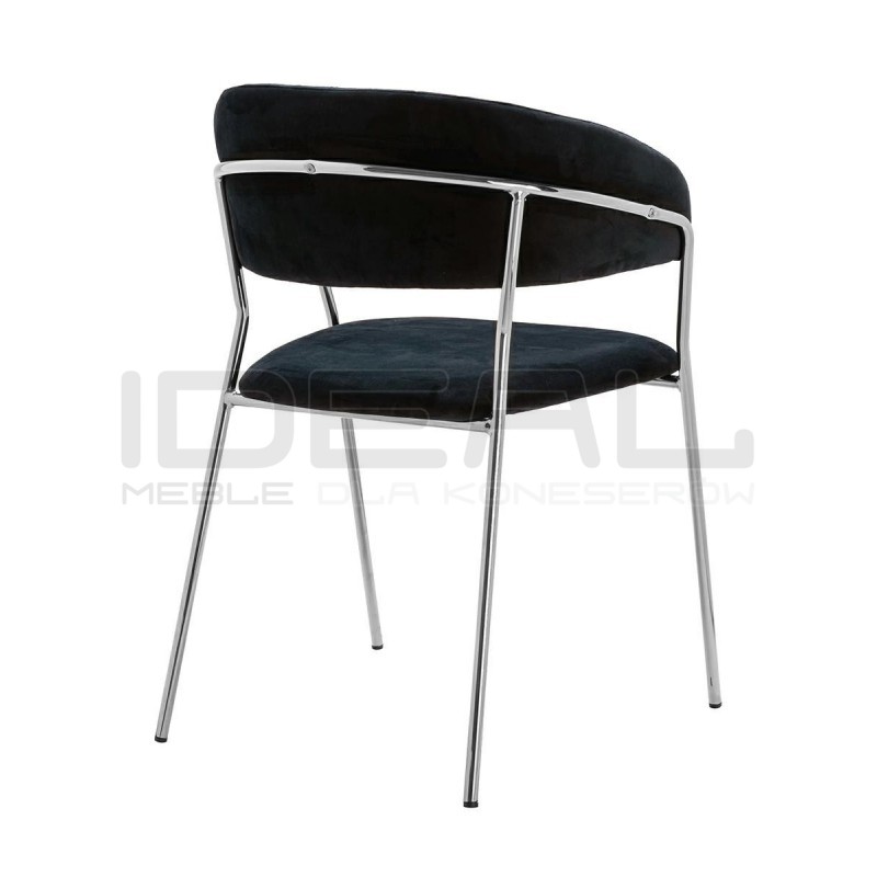 Krzesło Glamour Kubełkowe Margo chrom