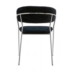 Krzesło Glamour Kubełkowe Margo chrom