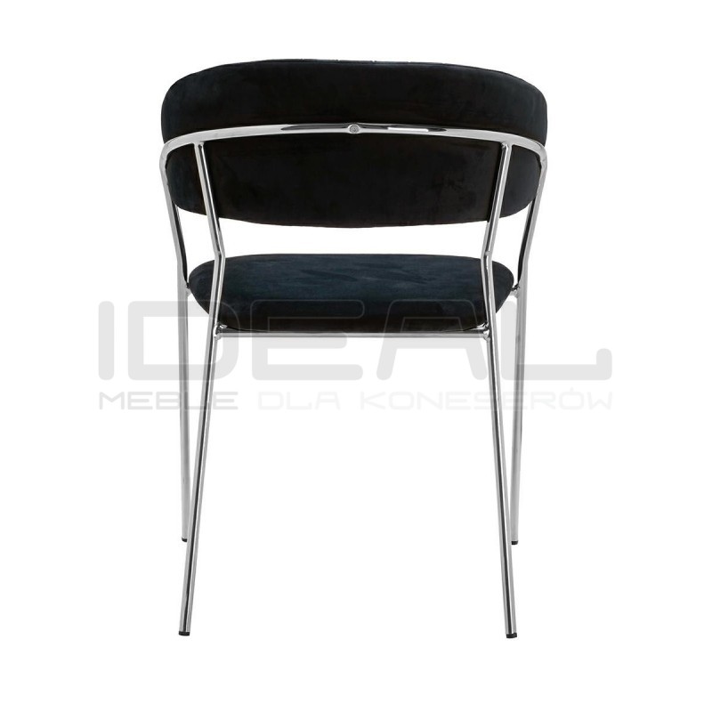 Krzesło Glamour Kubełkowe Margo chrom