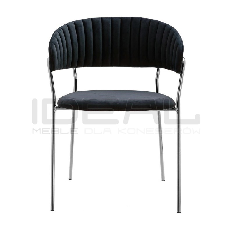 Krzesło Glamour Kubełkowe Margo chrom