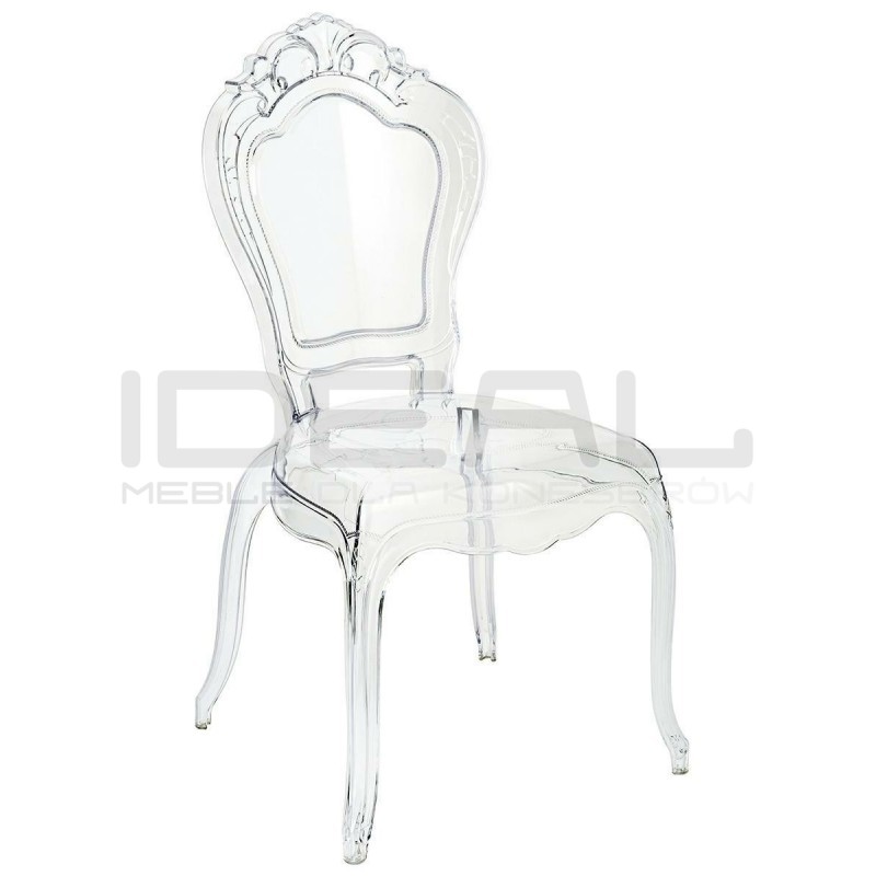 Krzesło glamour przezroczyste KING