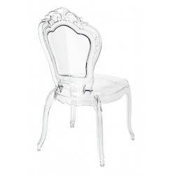Krzesło glamour przezroczyste KING