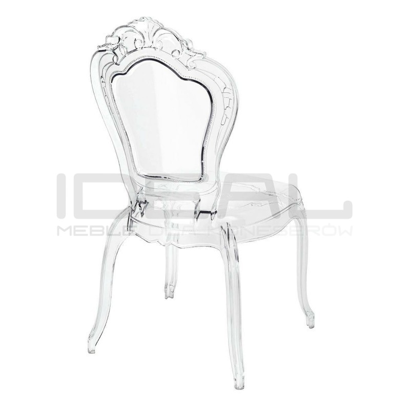 Krzesło glamour przezroczyste KING