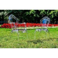 Krzesło glamour przezroczyste KING