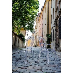 Krzesło glamour przezroczyste KING