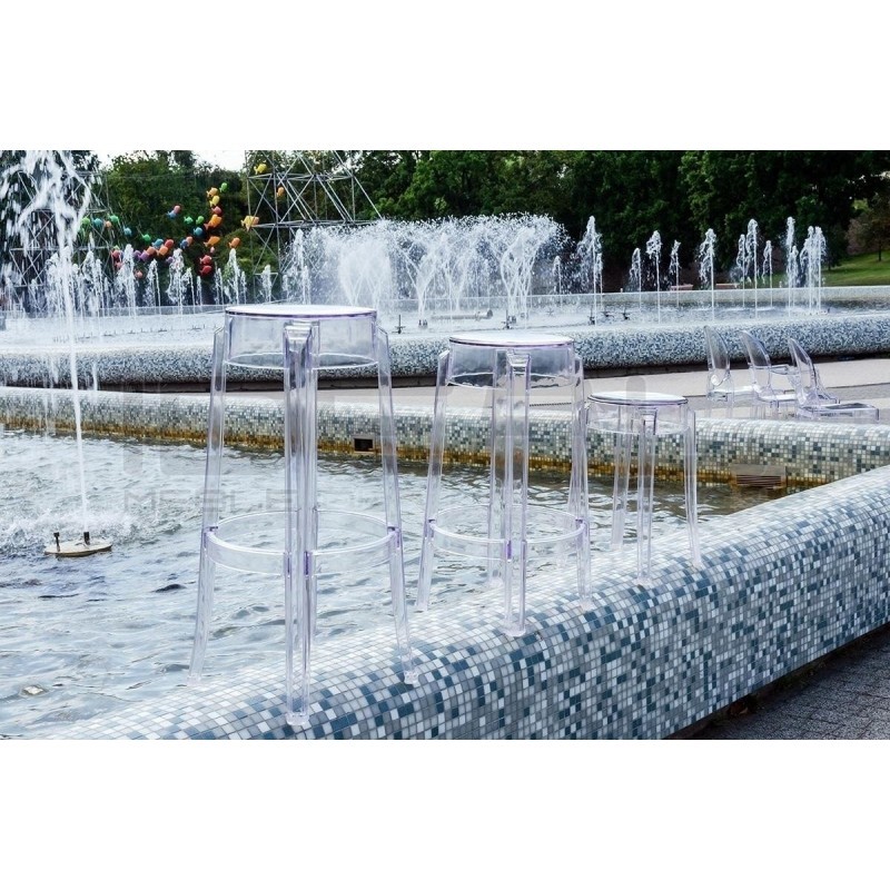 Stołek przezroczysty Charles