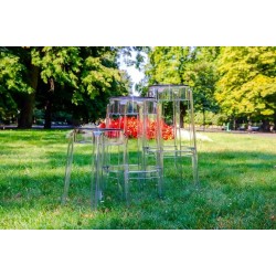 Stołek przezroczysty Charles