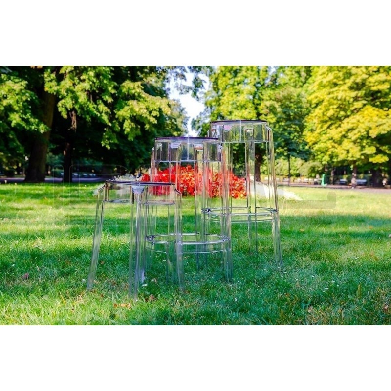 Stołek przezroczysty Charles