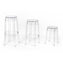 Stołek przezroczysty Charles