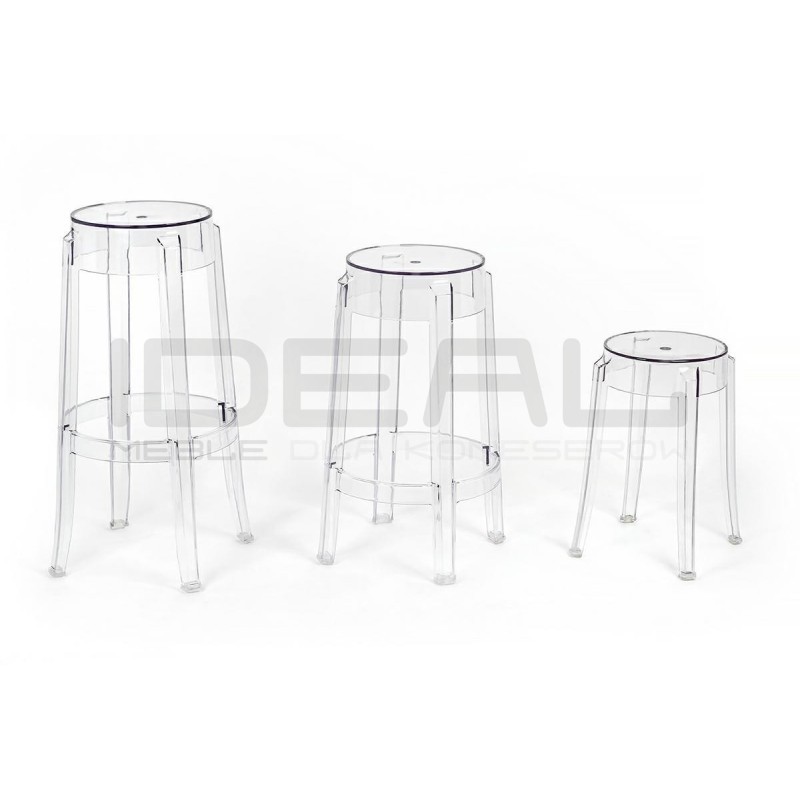 Stołek przezroczysty Charles