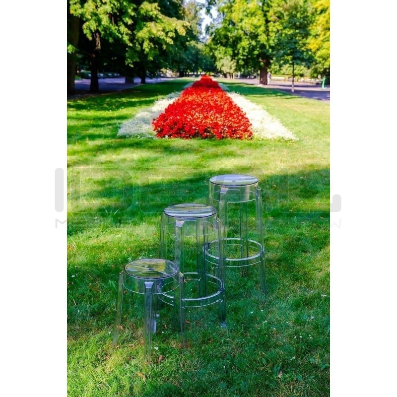 Stołek przezroczysty Charles