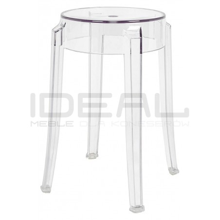 Stołek przezroczysty Charles