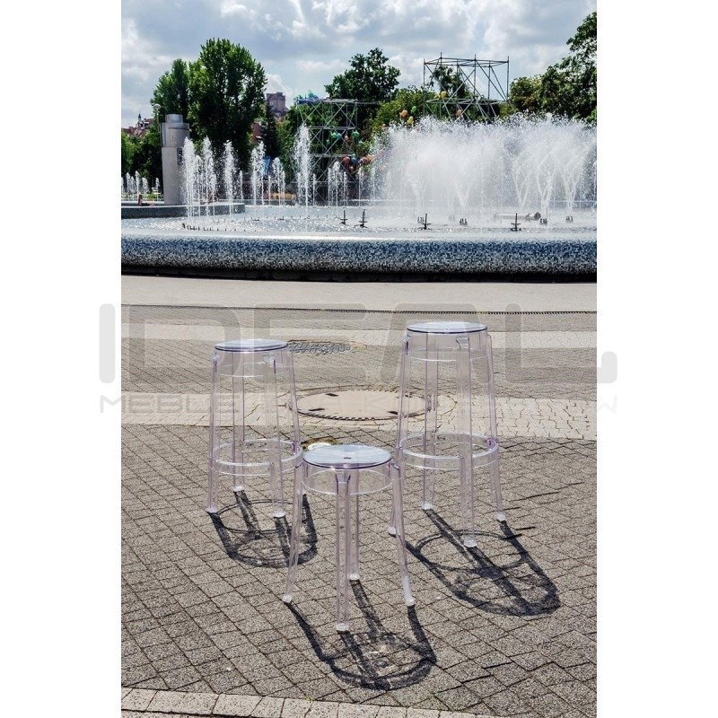 Stołek przezroczysty Charles