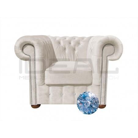 Fotel Chesterfield Classic XL z kryształkami