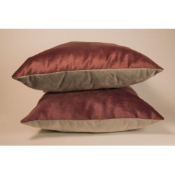 Poduszka Ozdobna Dwustronna 40X40 zestaw 2 szt (szare, zgaszony fiolet)
