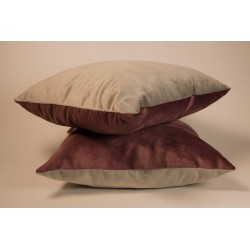 Poduszka Ozdobna Dwustronna 40X40 zestaw 2 szt (szare, zgaszony fiolet)