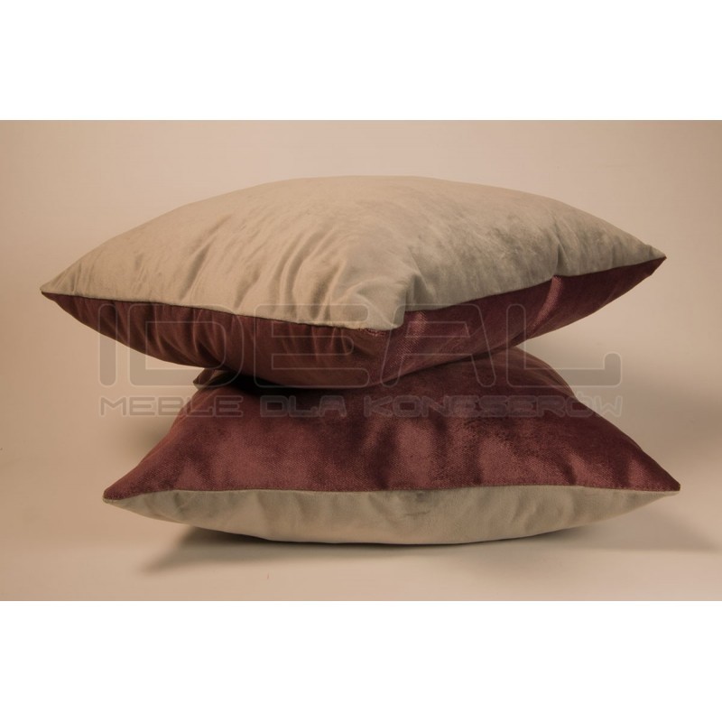 Poduszka Ozdobna Dwustronna 40X40 zestaw 2 szt (szare, zgaszony fiolet)